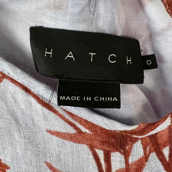 Hatch Maternity Noa Jumpsuit 100% Linen Heron Print Boho Floral Wide Leg Nursing - Picture 7 of 15